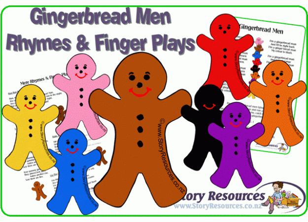 Gingerbread Men Finger Plays & Rhymes